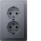 HAGER - Pistorasia Q.1 - 2S/16A/IP20 UPJ ALU