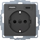 HAGER - Pistorasia S.1 - 1S/16A/IP20 USB A+C UKJ ANT