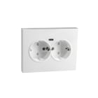 SG ARMATUREN - Pistorasia + USB - 2S/16A/IP21 UPJ USB VA