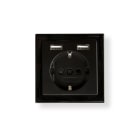 ENSTO - Pistorasia Ensto Intro - 1-os ja 2xUSB-laturi, musta