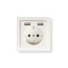 ENSTO - Pistorasia Ensto Intro - 1-PR + 2x USB lataus 2,4 VAL