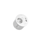 BACHMANN - Pistorasia + USB - LOOP IN CHARGE, valkoinen GST