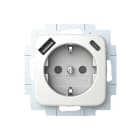 ABB - Pistorasia + USB Jussi - 1S/16A/IP21 UKJ 0X USB A+C