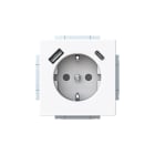 ABB - Pistorasia + USB Impressivo - 1S/16A/IP21 UKJ 0X USB A+C VAL