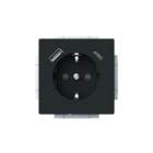 ABB - Pistorasia + USB Impressivo - 1S/16A/IP21 UKJ 0X USB A+C MUS