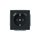 ABB - Pistorasia + USB Impressivo - 1S/16A/IP21 UKJ 0X USB A+C MUS