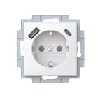 ABB - Pistorasia + USB SAGA - 1S/16A/IP21 UKJ 0X USB A+C VAL