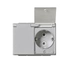 ABB - Pistorasia Impressivo - 2S/16A/IP21 UKJ HL alu, läppäk