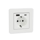 SCHNEIDER ELECTRIC - Pistorasia - 1-PR+1xUSB A+1xUSB C valk