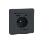 SCHNEIDER ELECTRIC - Pistorasia - 1-PR+1xUSB A+1xUSB C antr