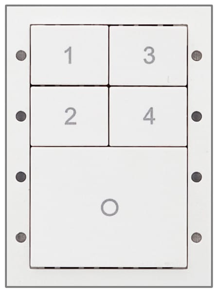 HELVAR - Digidim DALI painikkeisto - 134W 5-painikkeisto VA