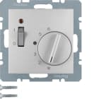 HAGER - Huonetermostaatti S.1 - 5/30 1a 10A 24V kyt/mv alu