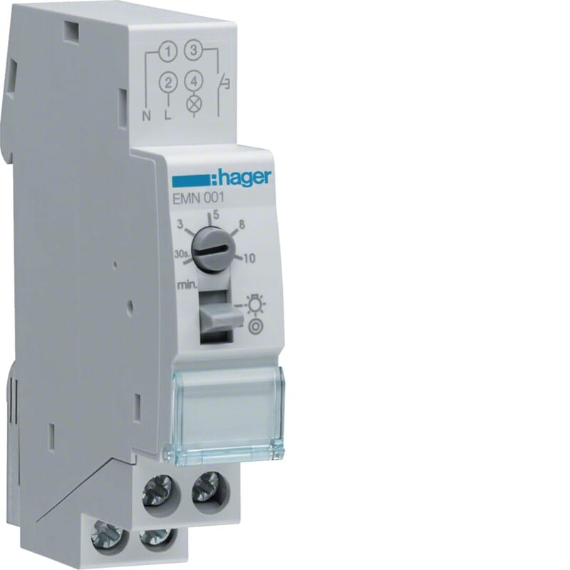 HAGER - Porrasvaloautom.16A 230VAC - EMN001 30s-10min RL