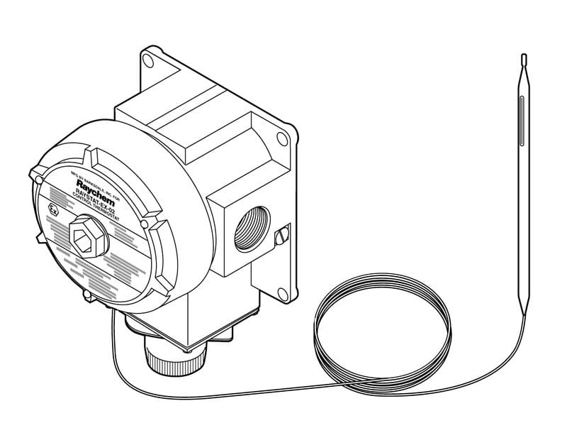 RAYCHEM - Termostaatti -4/+163 C - RAYSTAT-EX-02