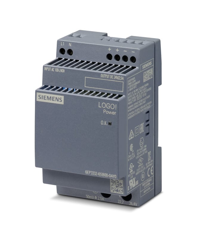 SIEMENS - LOGO!POWER 24 V / 2.5 A - 6EP3332-6SB00-0AY0
