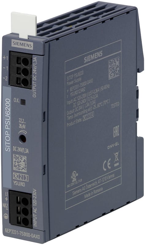 SIEMENS - SITOP PSU6200 24 V/1,3 A - 6EP3331-7SB00-0AX0