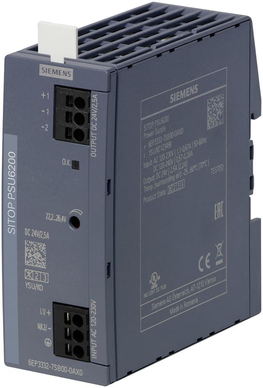 SIEMENS - SITOP PSU6200 24 V/2,5 A - 6EP3332-7SB00-0AX0