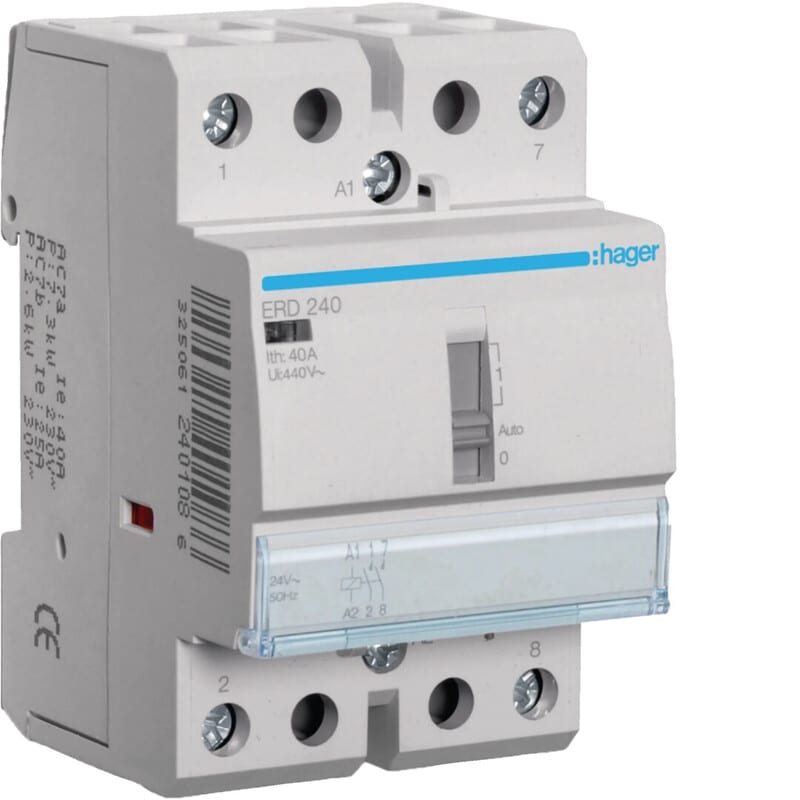 HAGER - Välirele - ERD240 2s 40A k.24VAC