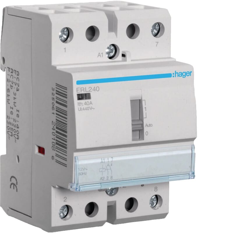 HAGER - Välirele - ERL240 2s 40A k.12VAC