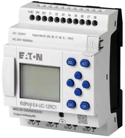 EATON - 12/24VUC, ohjelmoitava rele, r - EASY-E4-UC-12RC1