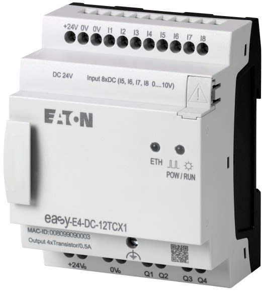 EATON - 24VDC, ohjelmoitava rele, tran - EASY-E4-DC-12TCX1