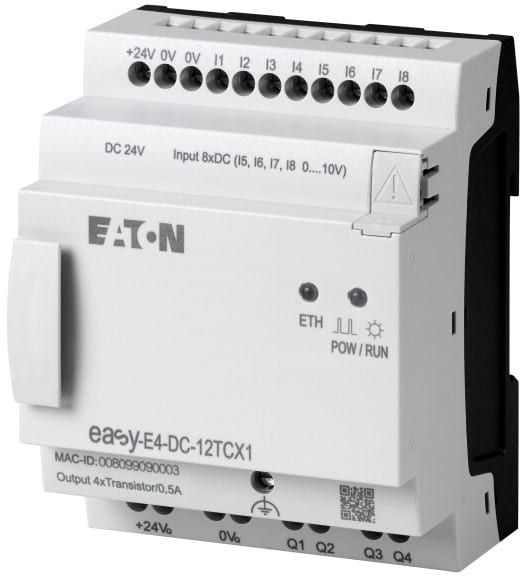 EATON - 24VDC, ohjelmoitava rele, tran - EASY-E4-DC-12TCX1