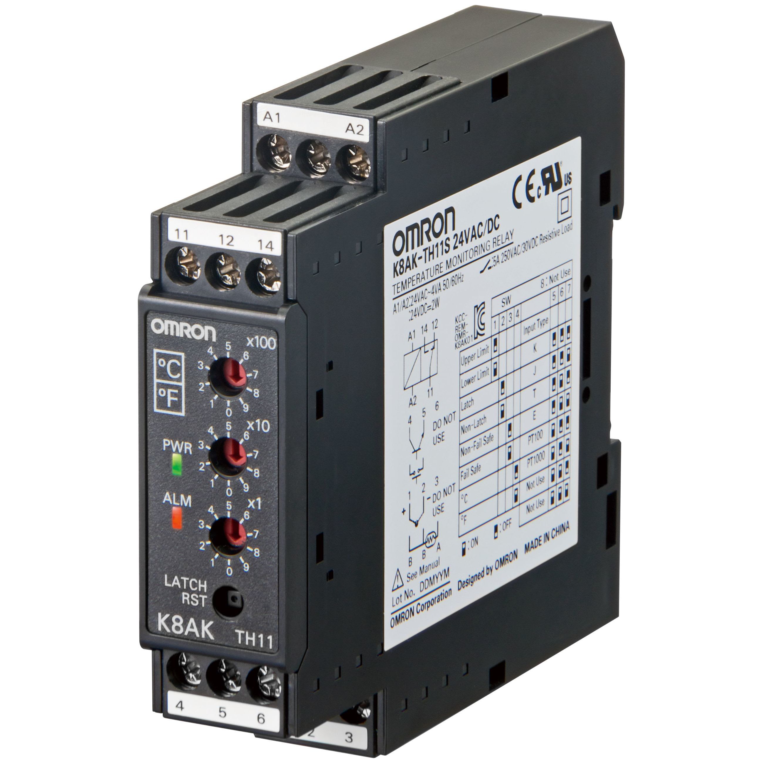 OMRON - Valvontarele - K8AK-TH12S 100-240VAC