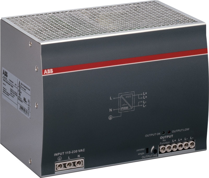 ABB - Teholähde - CP-E 24/20.0, lähtö:24VDC/20A