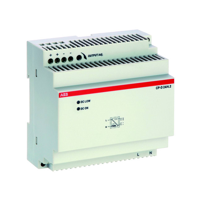 ABB - Teholähde - CP-D24/4.2, lähtö:24VDC/4,2A,