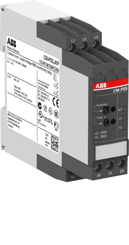 ABB SMART POWER - Valvontarele vaihejärjestys - CM-PSS.31S, ruuvi,2c/o,3x380VA