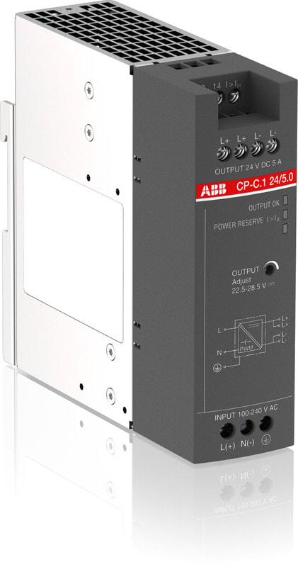 ABB - Teholähde - CP-C.1 24/5.0,lähtö:24VDC/5A