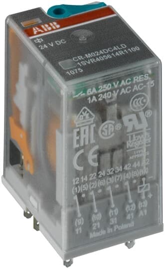 ABB - Pistokerele A1-A2=48Vdc 2c/o250V/12A Led - CR-M048DC2L