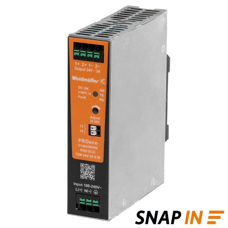 WEIDMÜLLER - Teholähde - PRO ECO 72W 24V 3A II SI