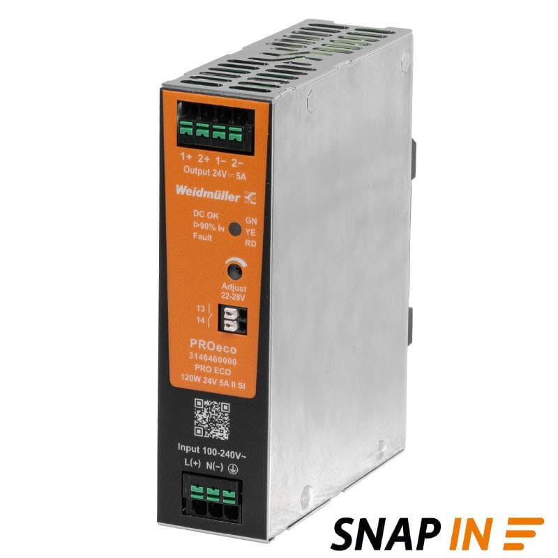 WEIDMÜLLER - Teholähde - PRO ECO 120W 24V 5A II SI