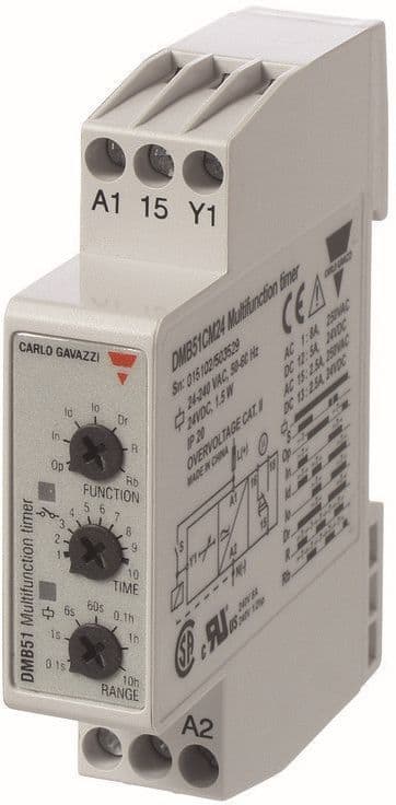 CARLO GAVAZZI - Aikarele monitoimi - DMB51 0.1s-100h 5A 24VDC DIN