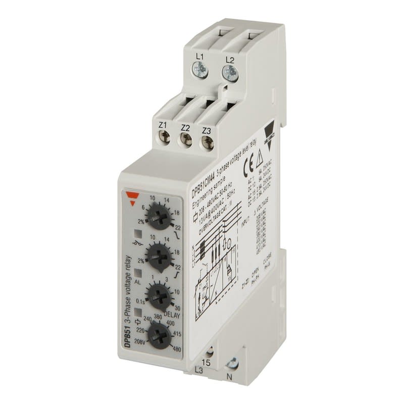 CARLO GAVAZZI - Valvontarele vaihejärjestys - 1vk/5A vaihev., monitoiminen