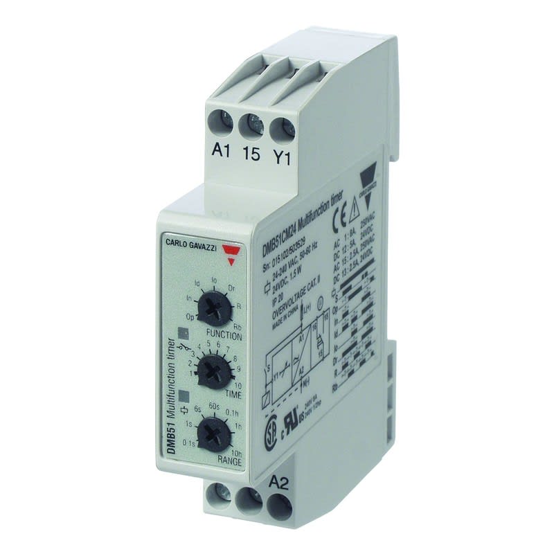 CARLO GAVAZZI - Aikarele monitoimi - DMB51 0.1s-100h 5A 12VDC DIN