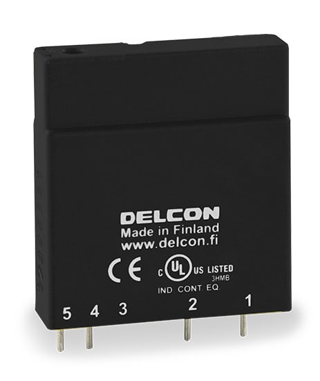 DELCON - Pistokantarele - Lähtörele 24VDC/250V 6 A NC