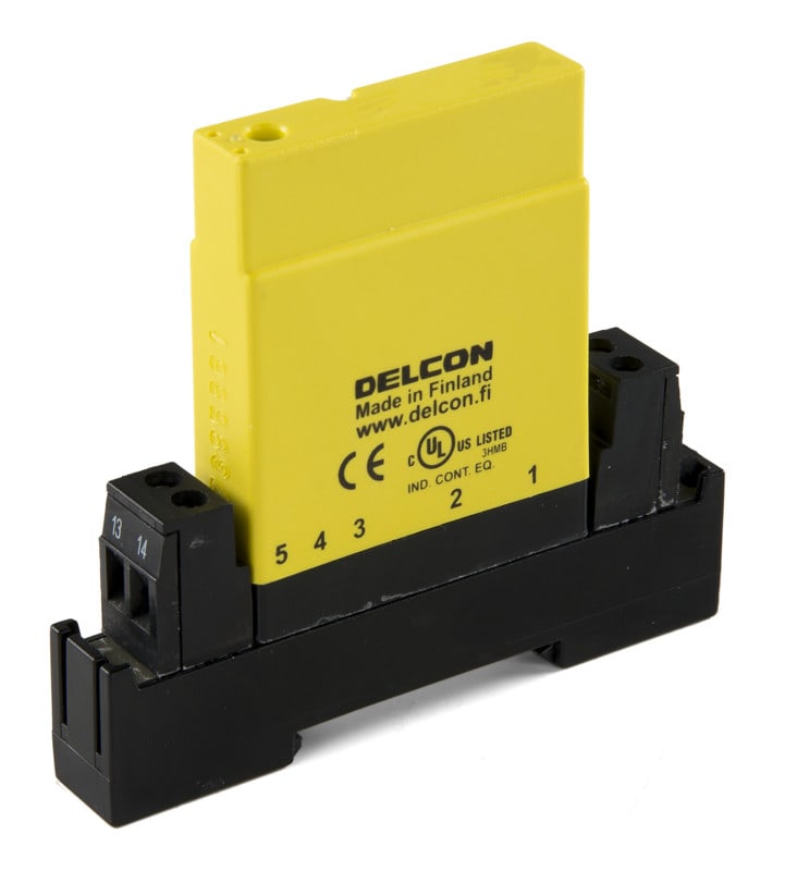 DELCON - Puolijohderele - Din-kisko Tulorele 230 VAC