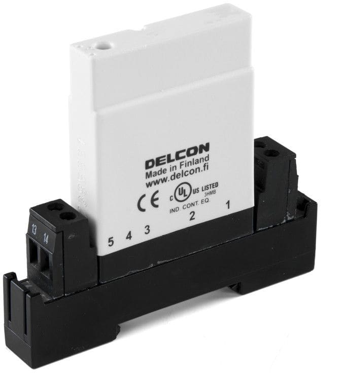 DELCON - Puolijohderele - Din-kisko Tulorele 24 VDC