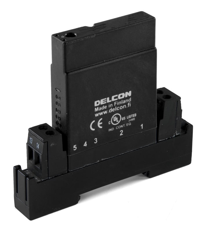 DELCON - Pistokantarele - Din-kisko rele 24 VDC