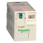 SCHNEIDER ELECTRIC - Pistokekantarele - RXM2AB1JD 12VDC 2C/O 12A
