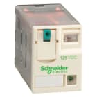 SCHNEIDER ELECTRIC - Pistokekantarele - RXM4AB2GD 125VDC 4C/O 6A LED