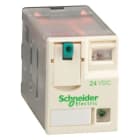 SCHNEIDER ELECTRIC - Pistokekantarele - RXM4GB2BD 24VDC 4C/O 3A LED