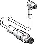 TELEMECANIQUE-SENSORS - Liitosjohto M12/O8 2M kulma - XZCR1502040G2