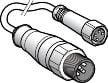 TELEMECANIQUE-SENSORS - Kaapelli 4p.M12 urus M8 naa 5m - XZCRA150941J5