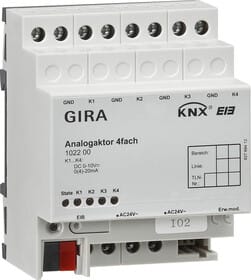 GIRA - GIRA KNX - Analoginen Kytkinosa 4 ulos