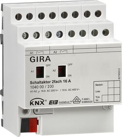 GIRA - GIRA KNX - Kytkin 2ulostuloa 16A Man.akt