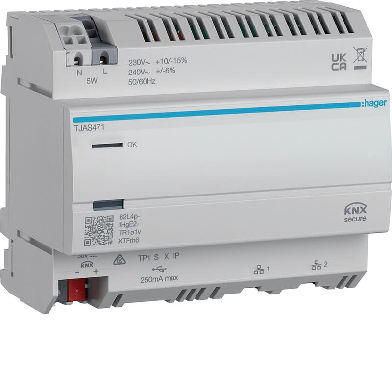 HAGER - Liitäntäportti KNX - TJAS471R domovea/IoT Secure