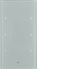 HAGER - Painike KNX TS Sensor - 3-os lisät. lasi alu